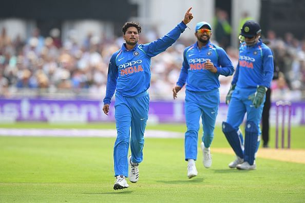 The Windies batsmen found it hard to tackle Kuldeep's chinaman bowling